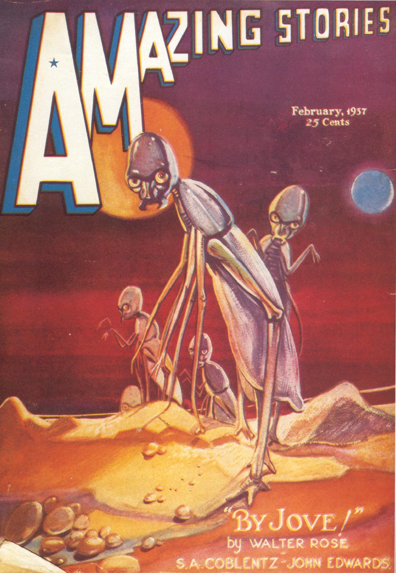 Alien insects appeared in sf pulps, like this 1937 vintage example.